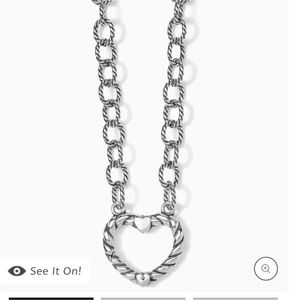 NWT Brighton Mabel Heart Charm Holder Necklace